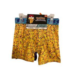 Boys Athletic 2 Pack Boxer Briefs Pokemon Handcraft Size 6